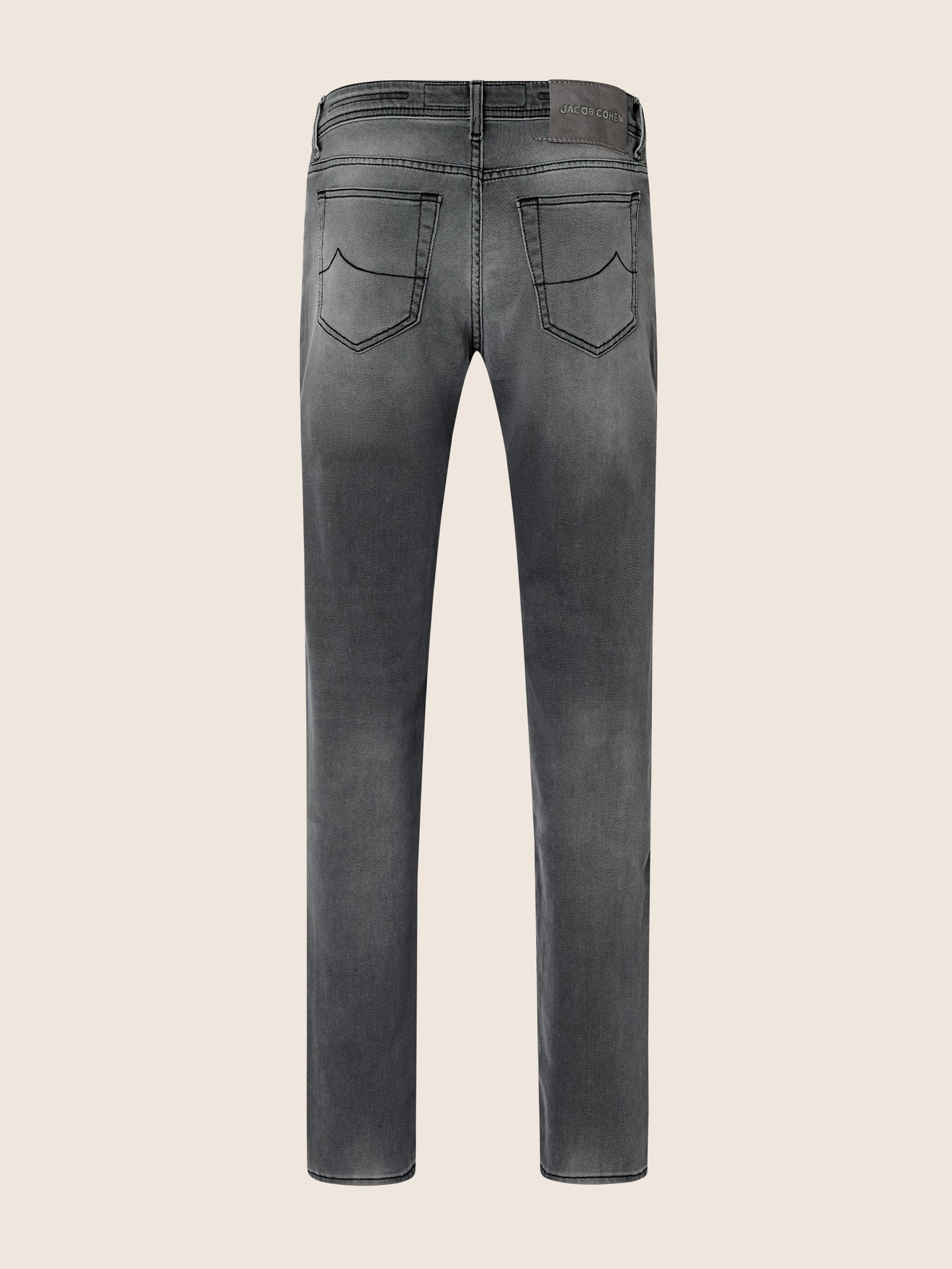 Jeans regular-slim 5 tasche Bard in denim super stretch nero effetto spray