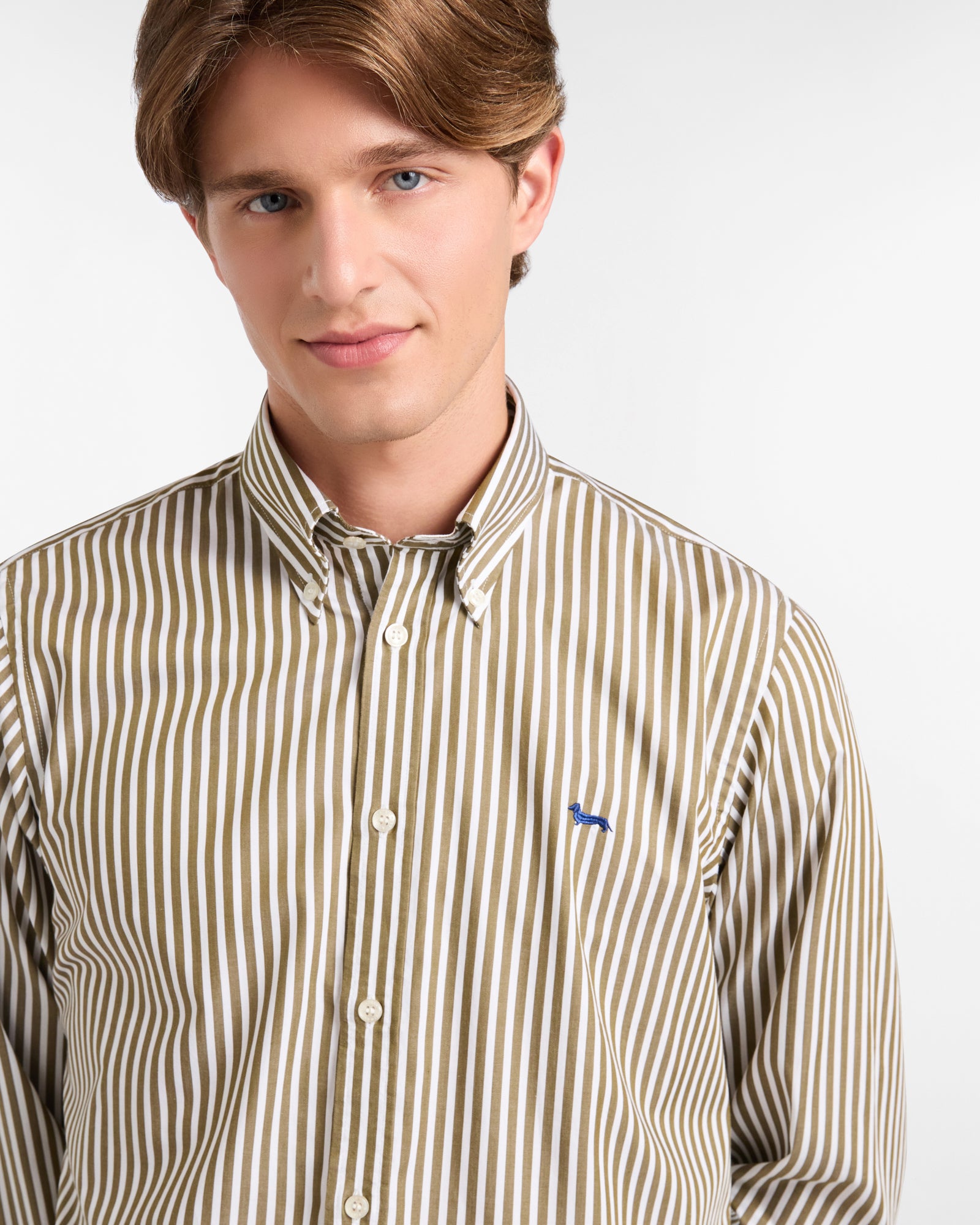 Camicia A Righe Con Bassotto