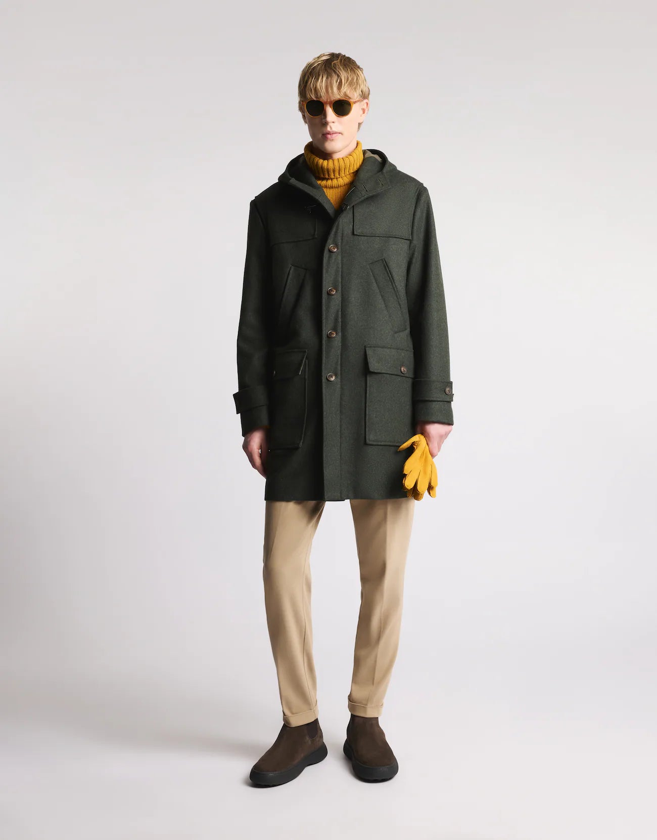 Cappotto in Panno di Lana e Cashmere