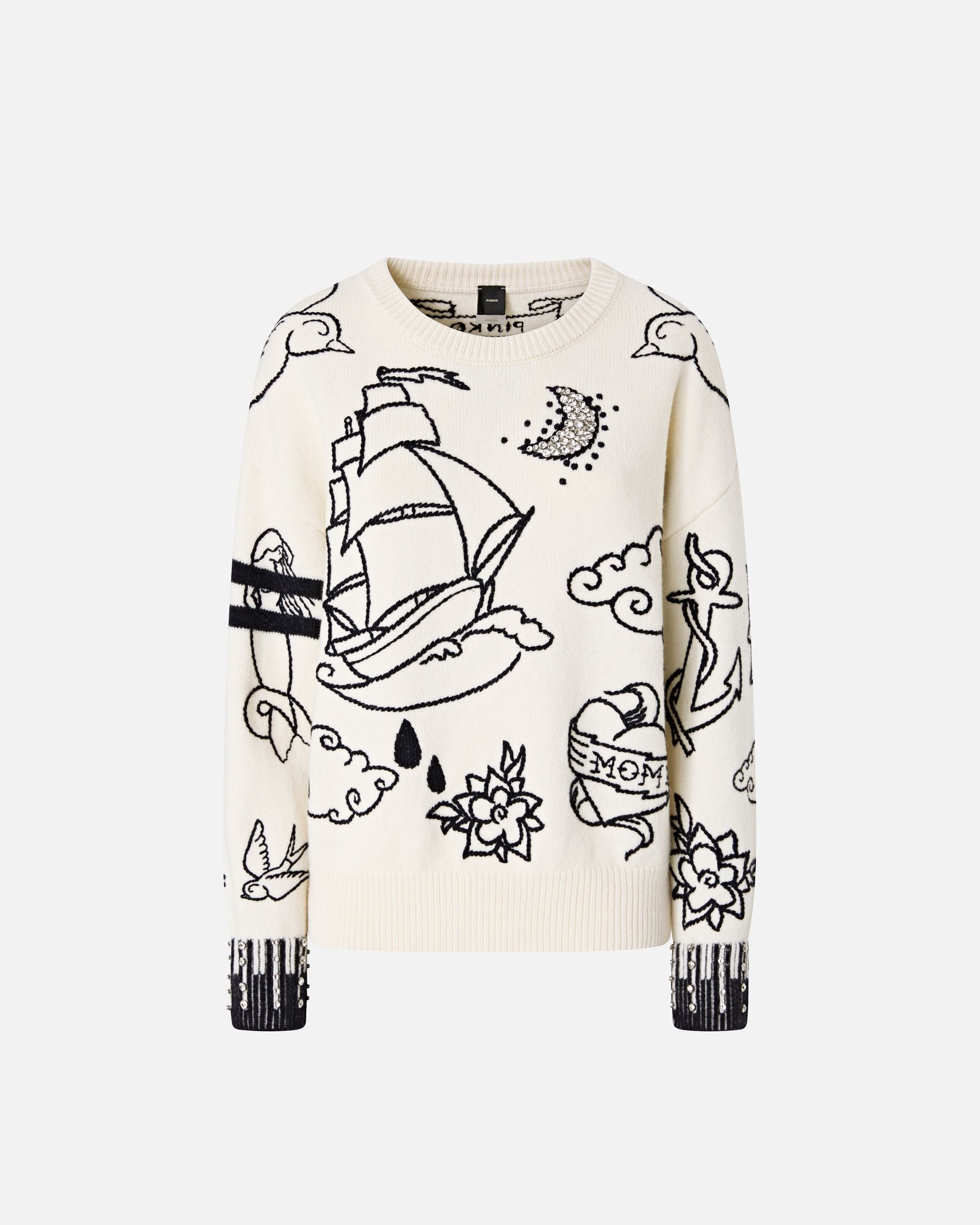 MAGLIONE GIROCOLLO FANTASIE