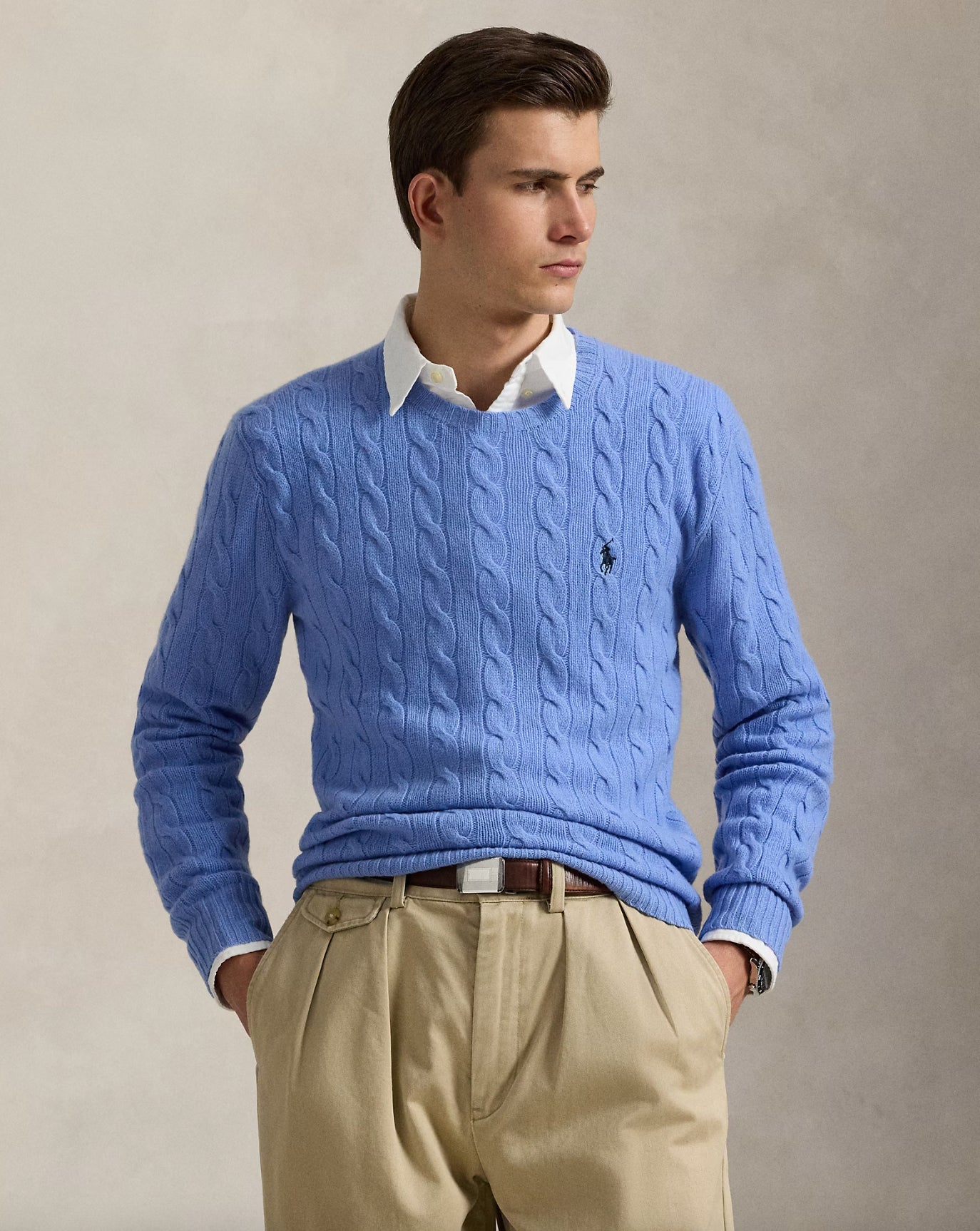 Maglia in lana e cashmere a trecce