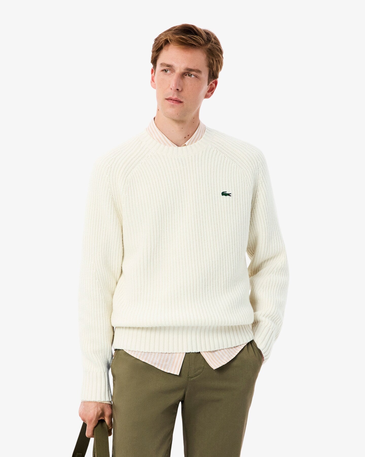 Maglione spesso in lana cardata