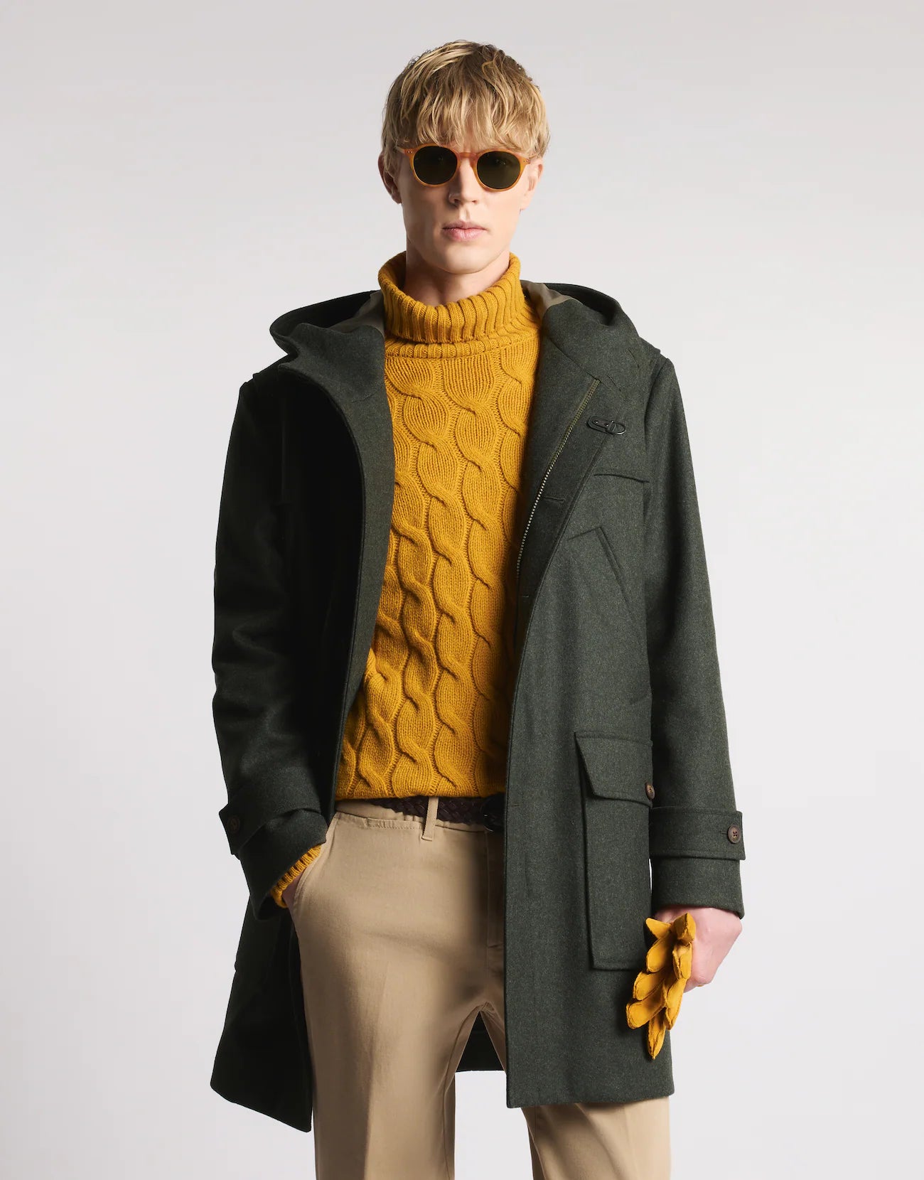 Cappotto in Panno di Lana e Cashmere