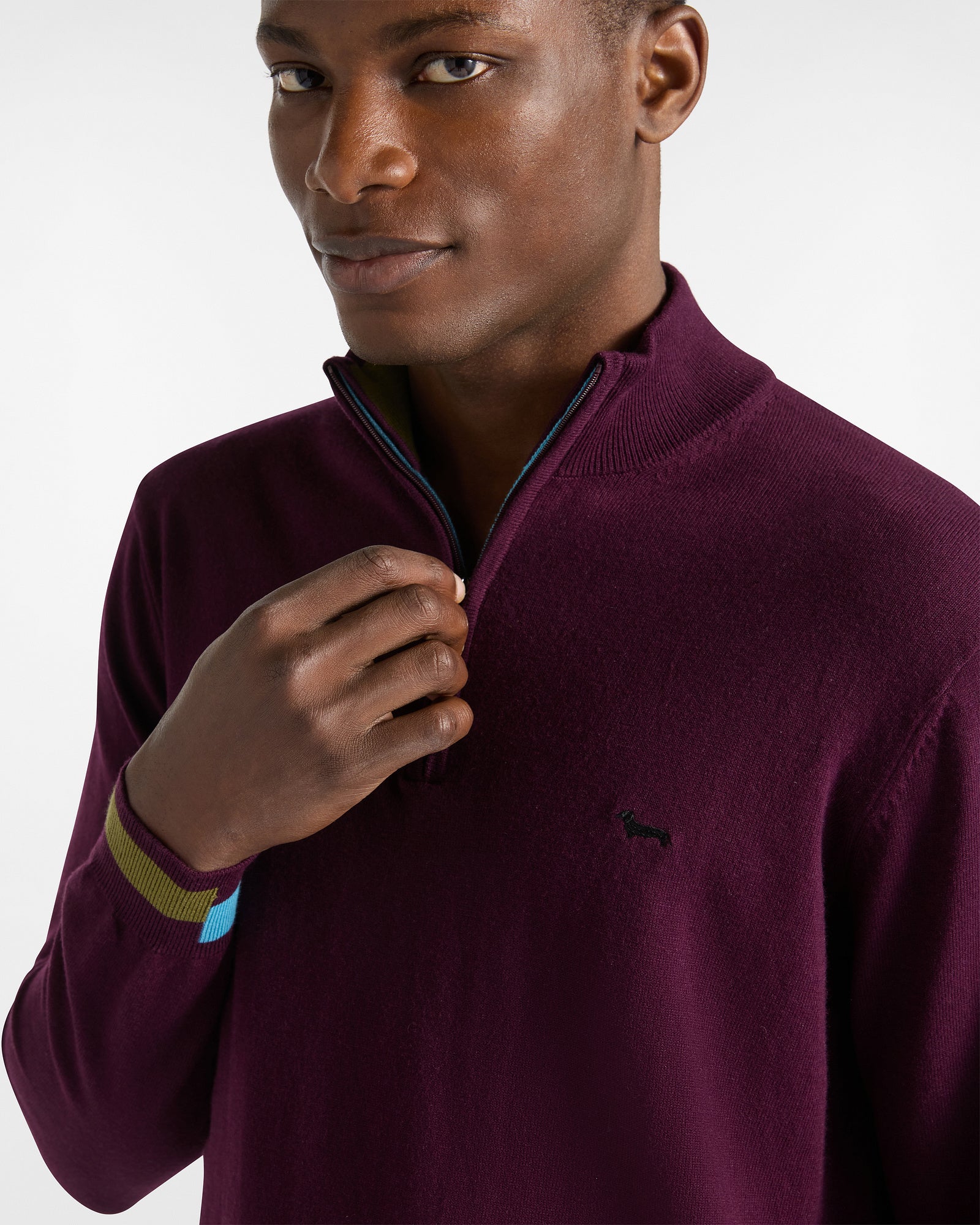 Pullover Half Zip Color Block