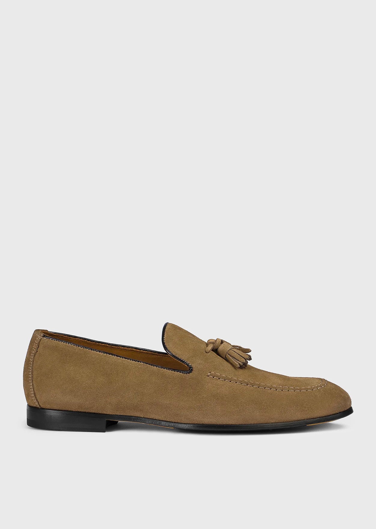 Mocassino con nappine in suede "palude"