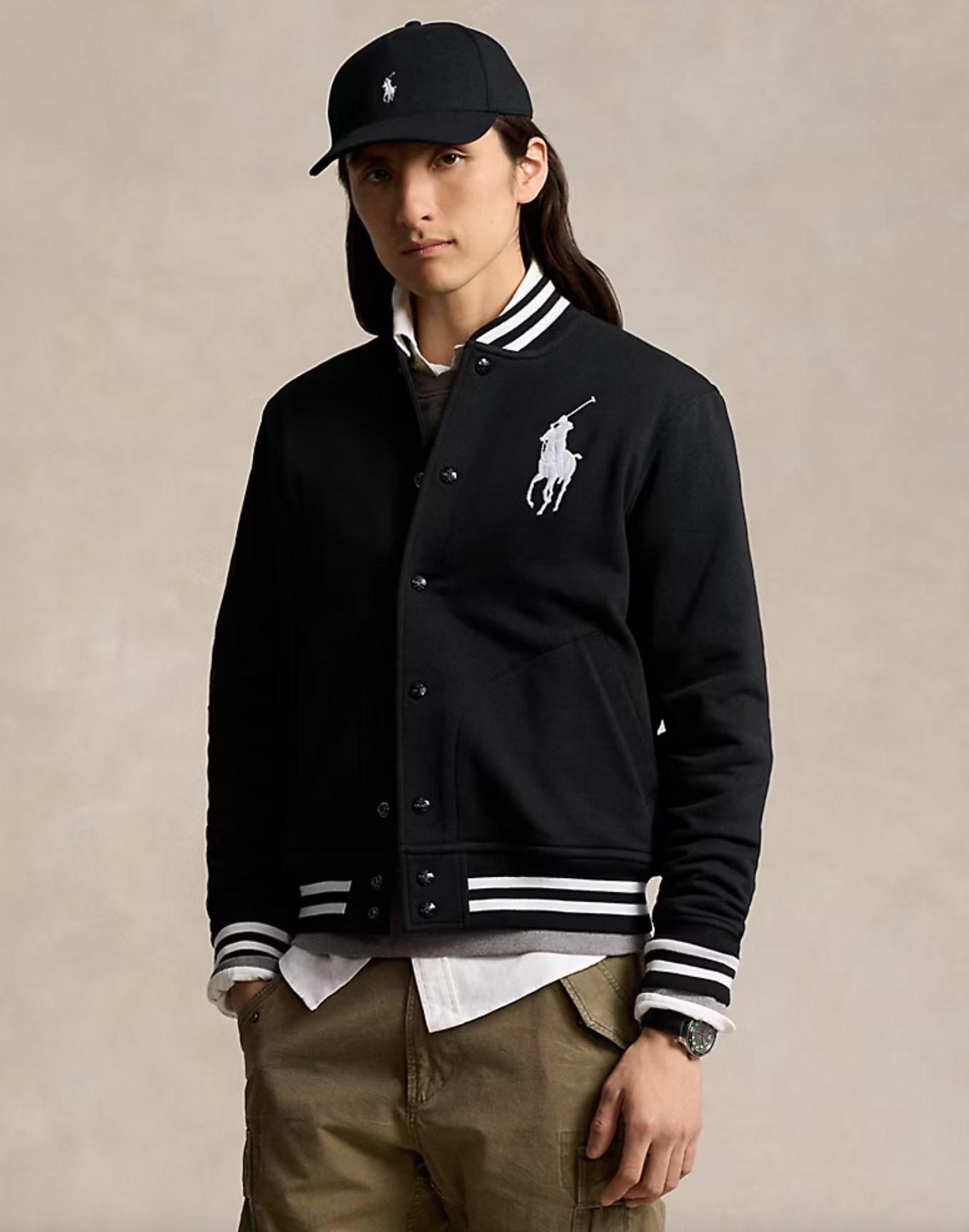 Giacca da baseball Big Pony in felpa