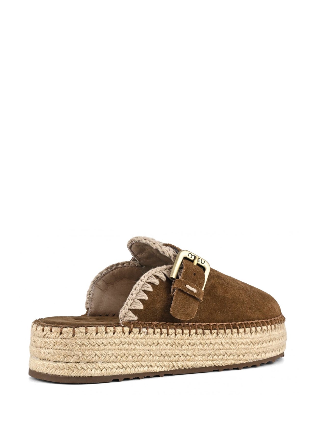 Jute clog plain suede