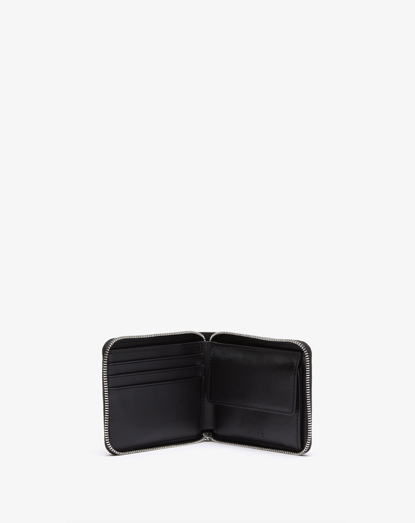 Portafoglio con zip e monogramma