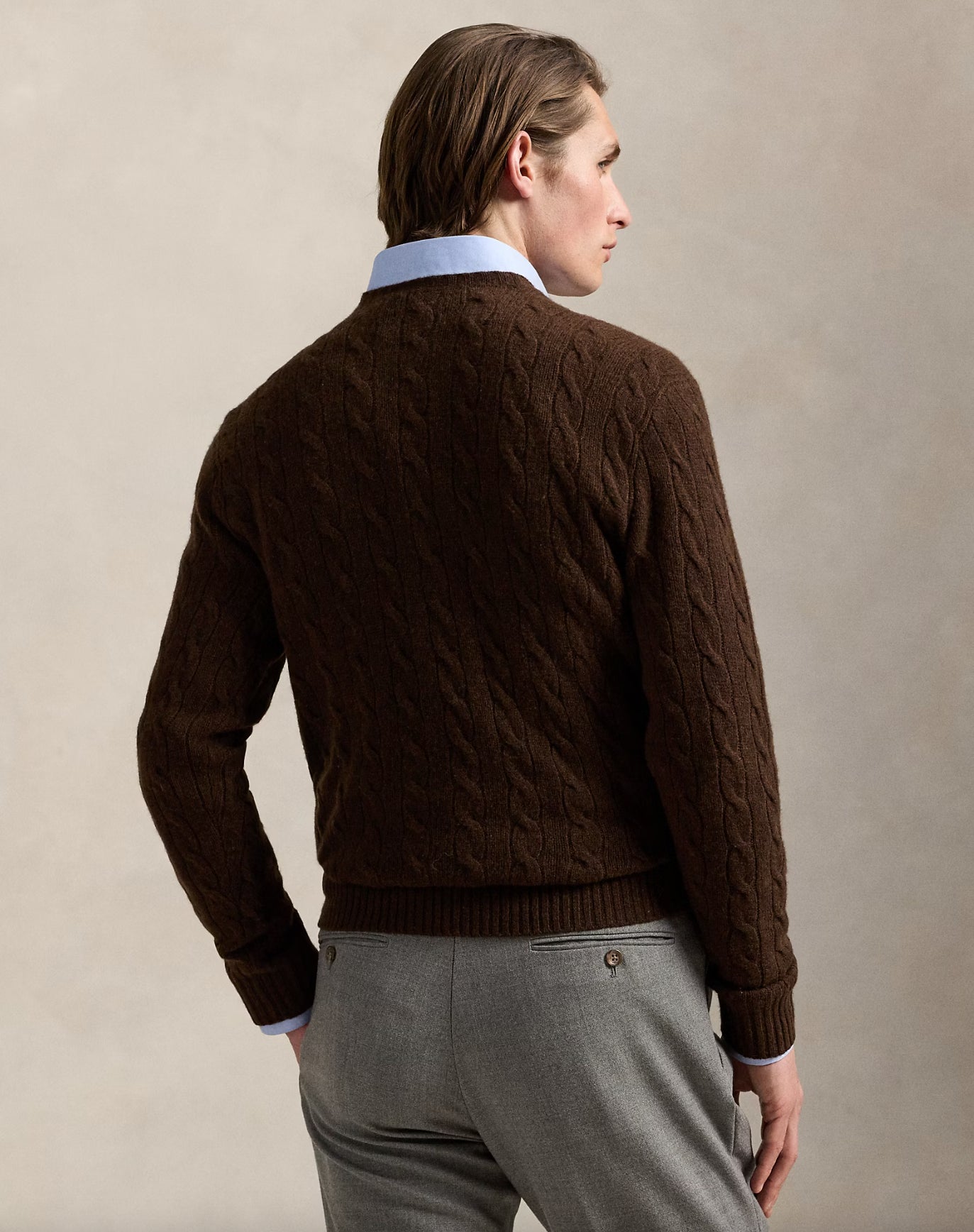 Maglia in lana e cashmere a trecce