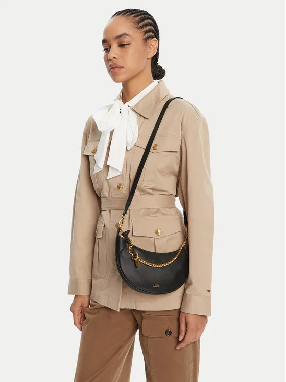 Borsa Polo ID mini in pelle con catena