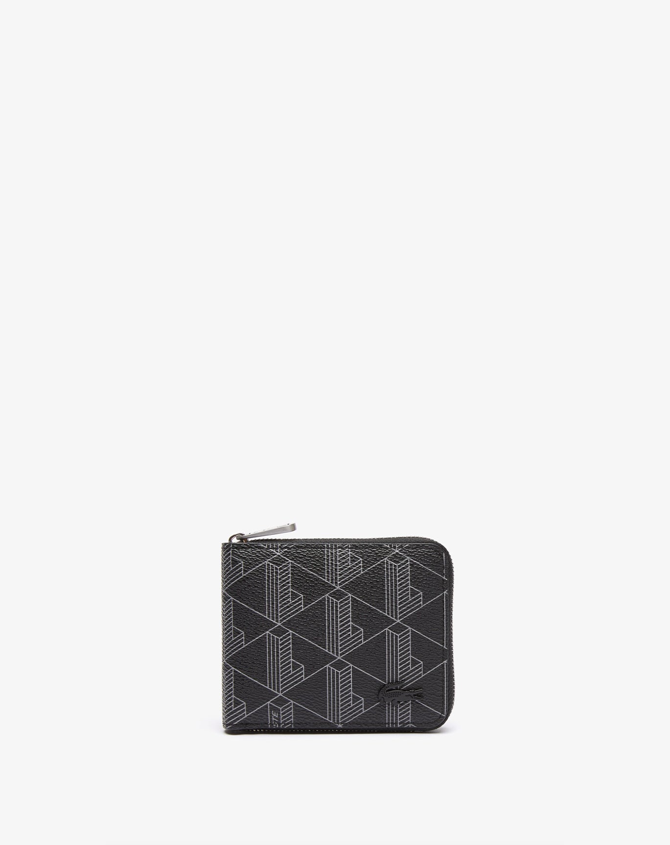 Portafoglio con zip e monogramma