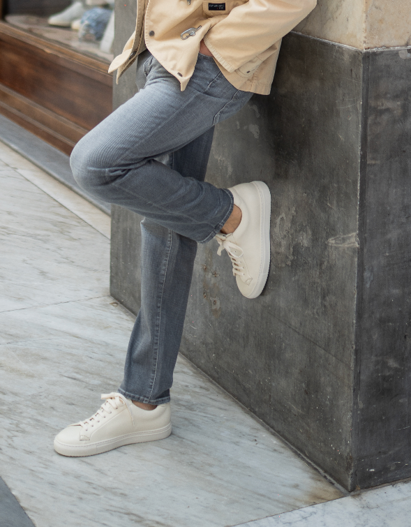 Sneakers Pelle Bianco
