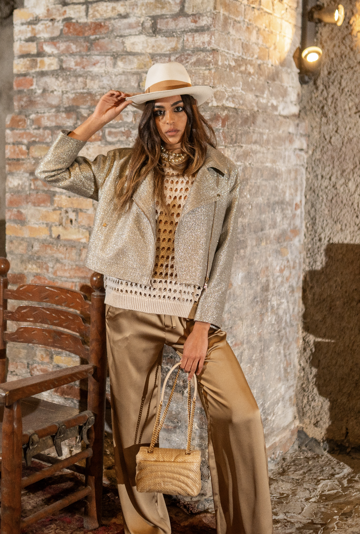 Biker Metallic Boucle