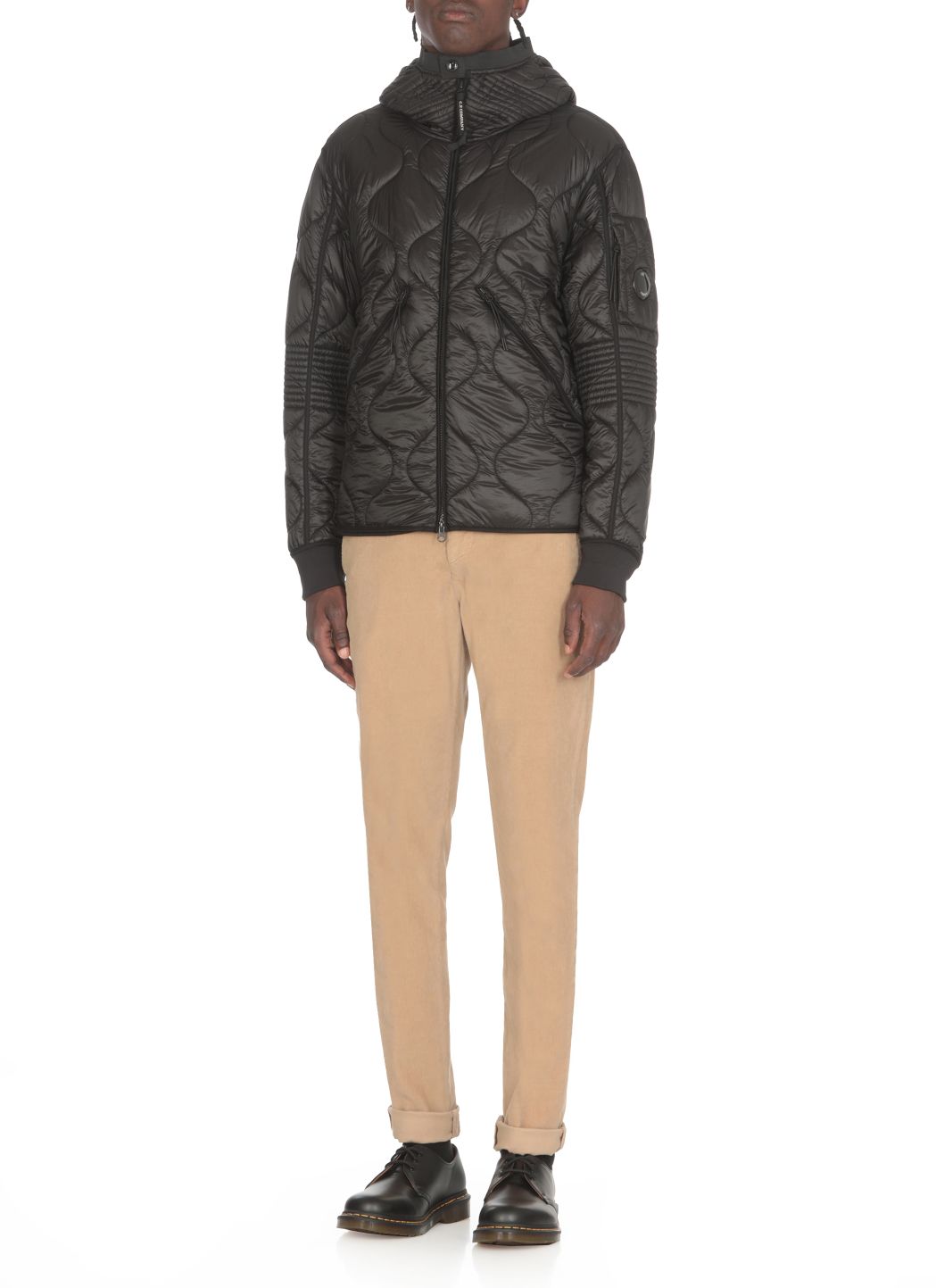 Linear Padded Hooded Jacket