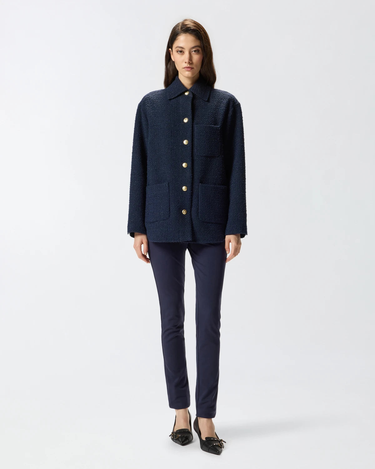 Giacca oversize in tweed