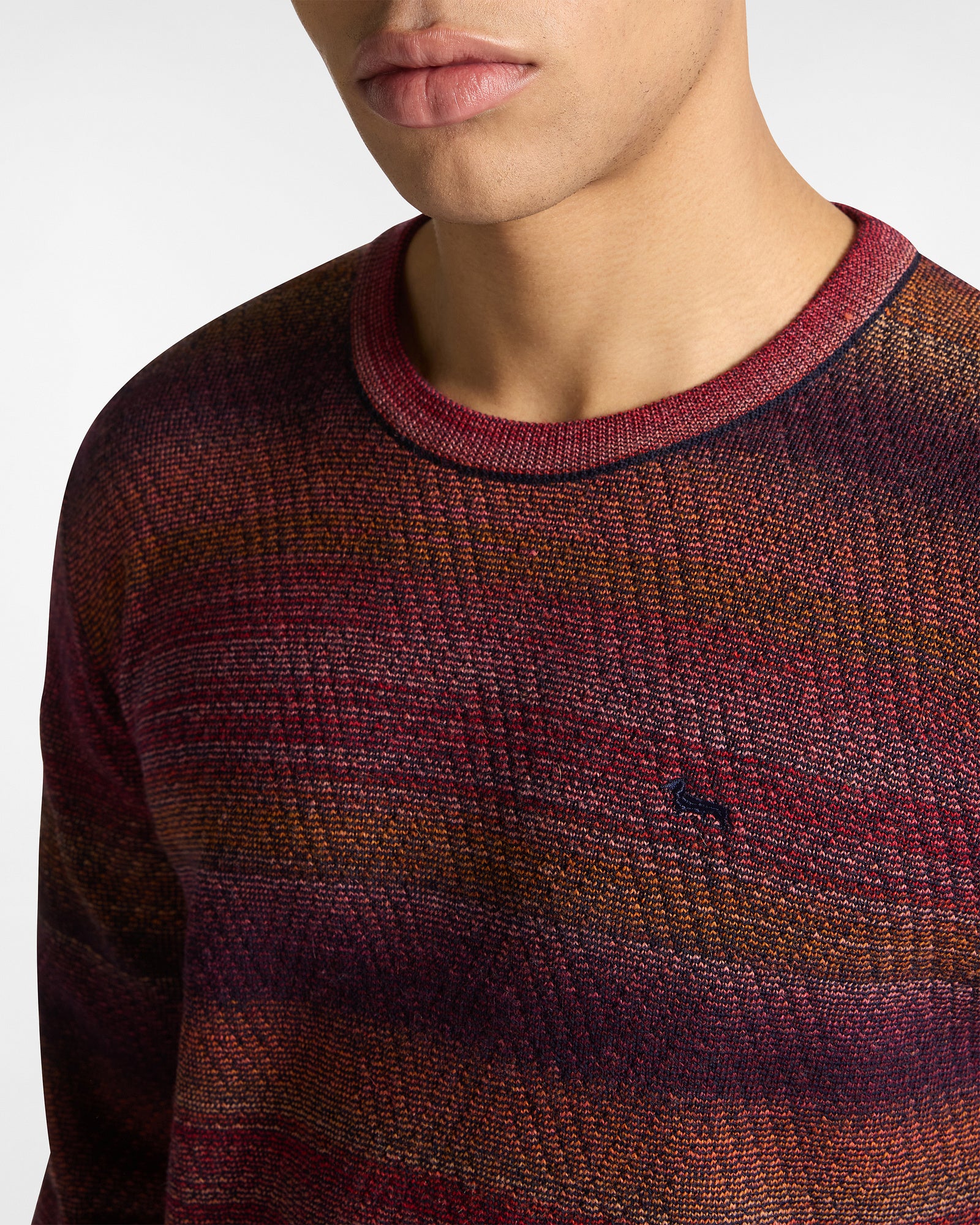 Pullover Lavorazione Chevron con filo stampato