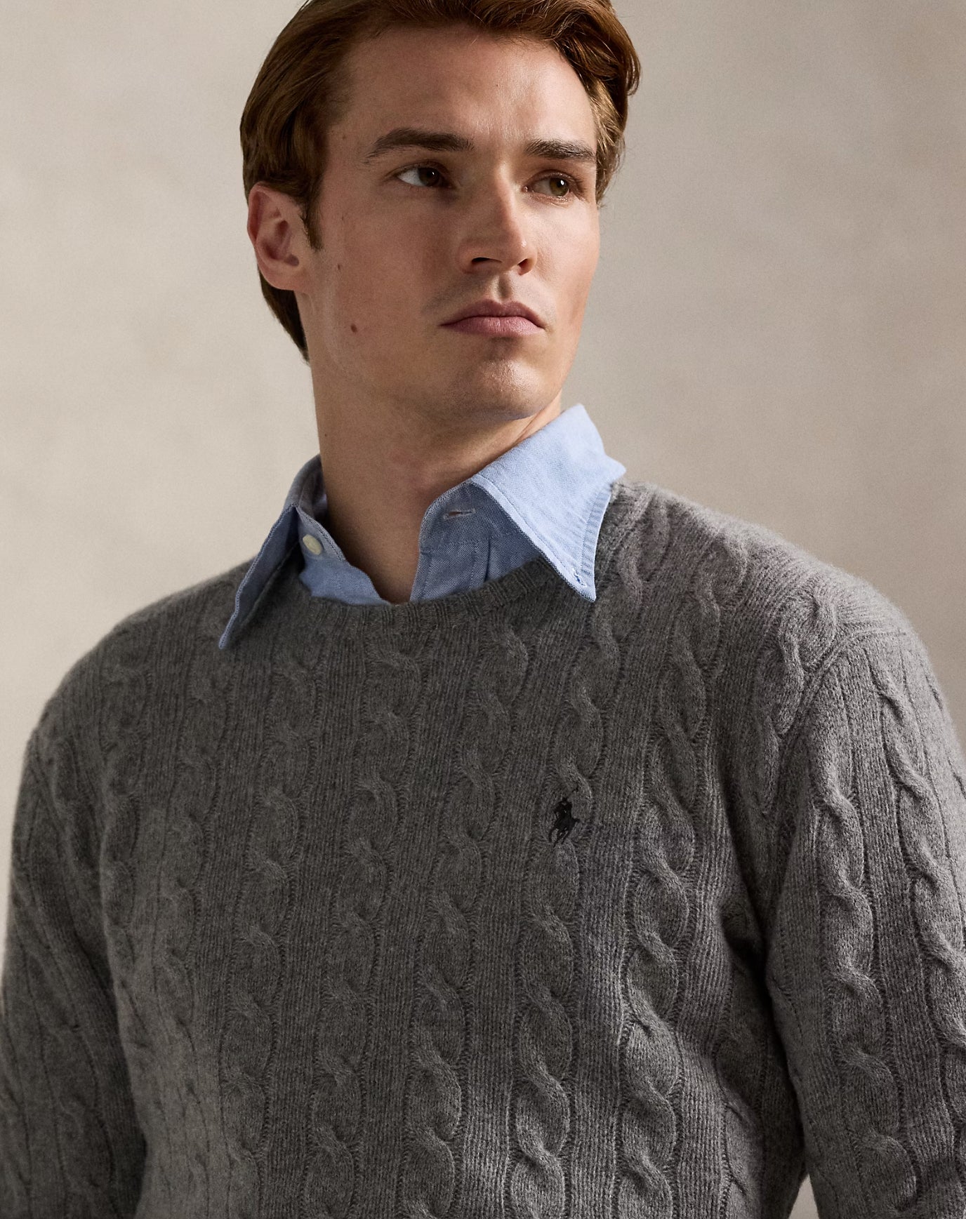 Maglia in lana e cashmere a trecce