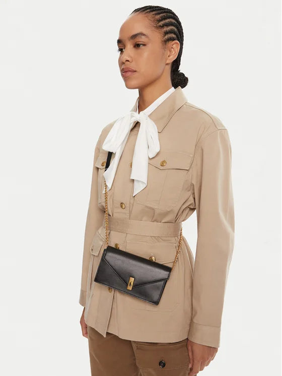 Borsa portafoglio Polo ID pelle e catena