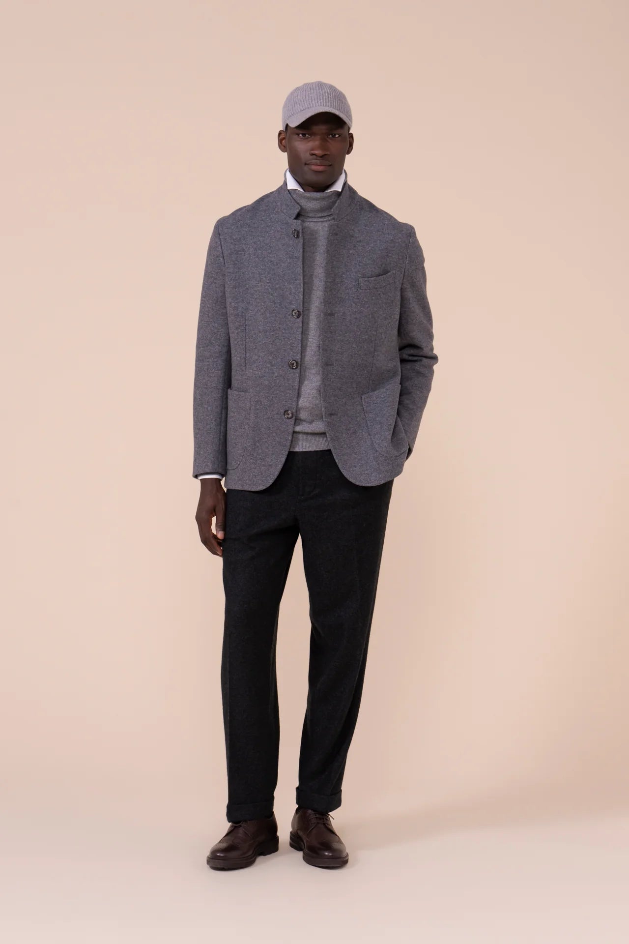 Damon blazer in cashmere flanel double