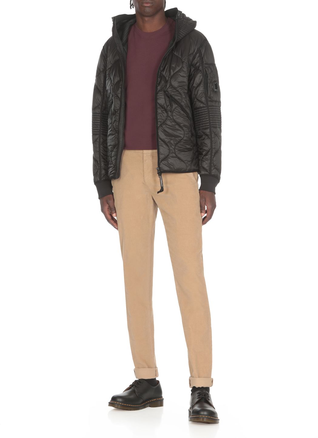 Linear Padded Hooded Jacket