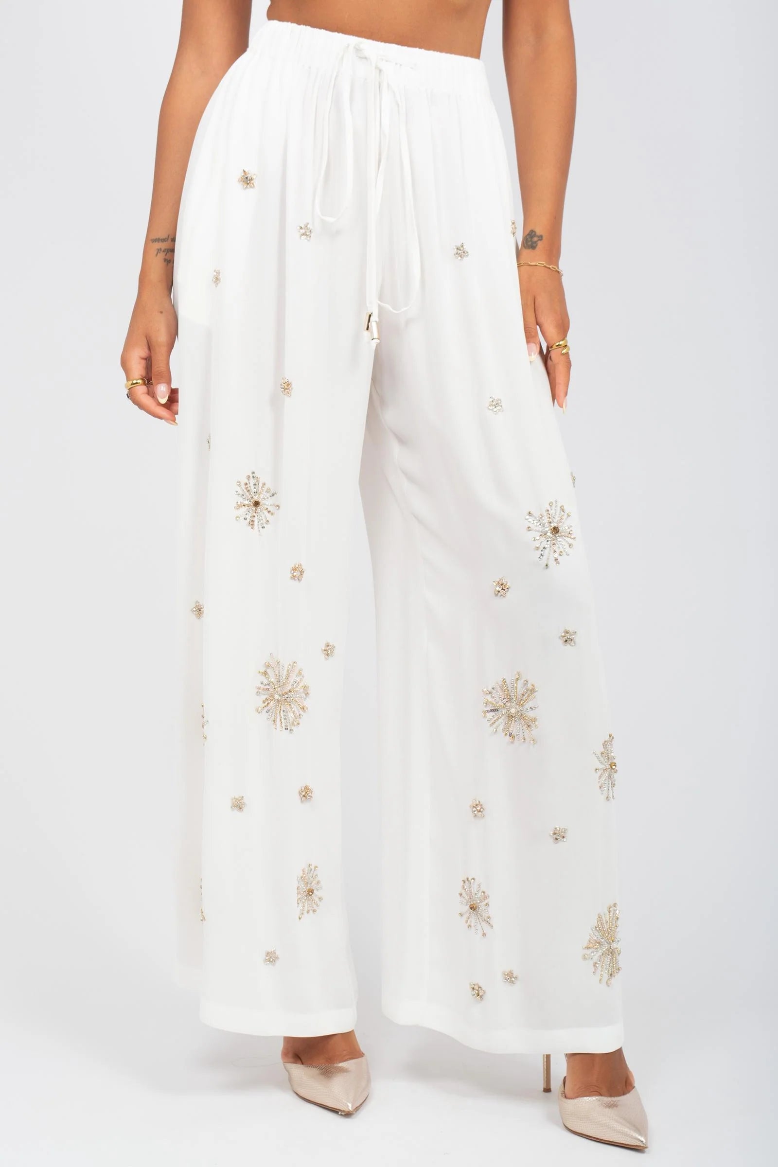PALAZZO PANTS WITHH EMBROIDERY