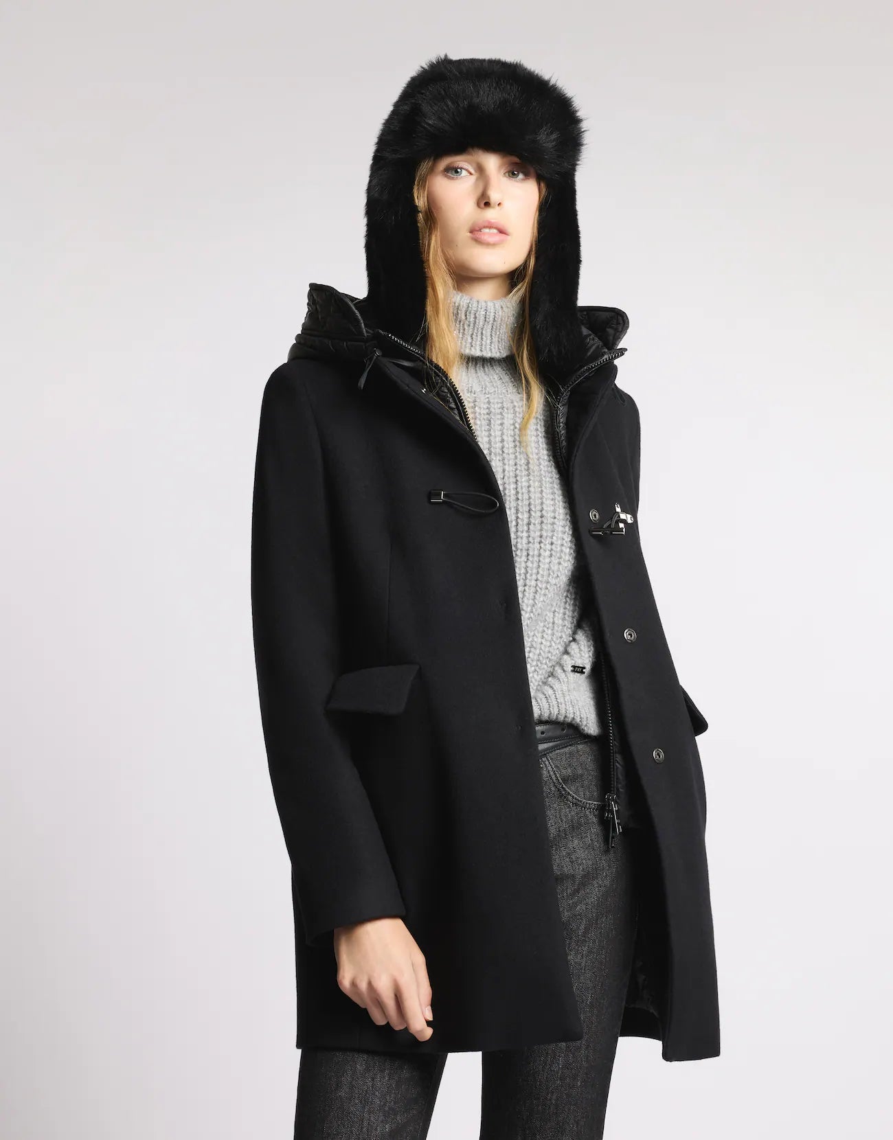 Toggle Coat in Panno di Lana