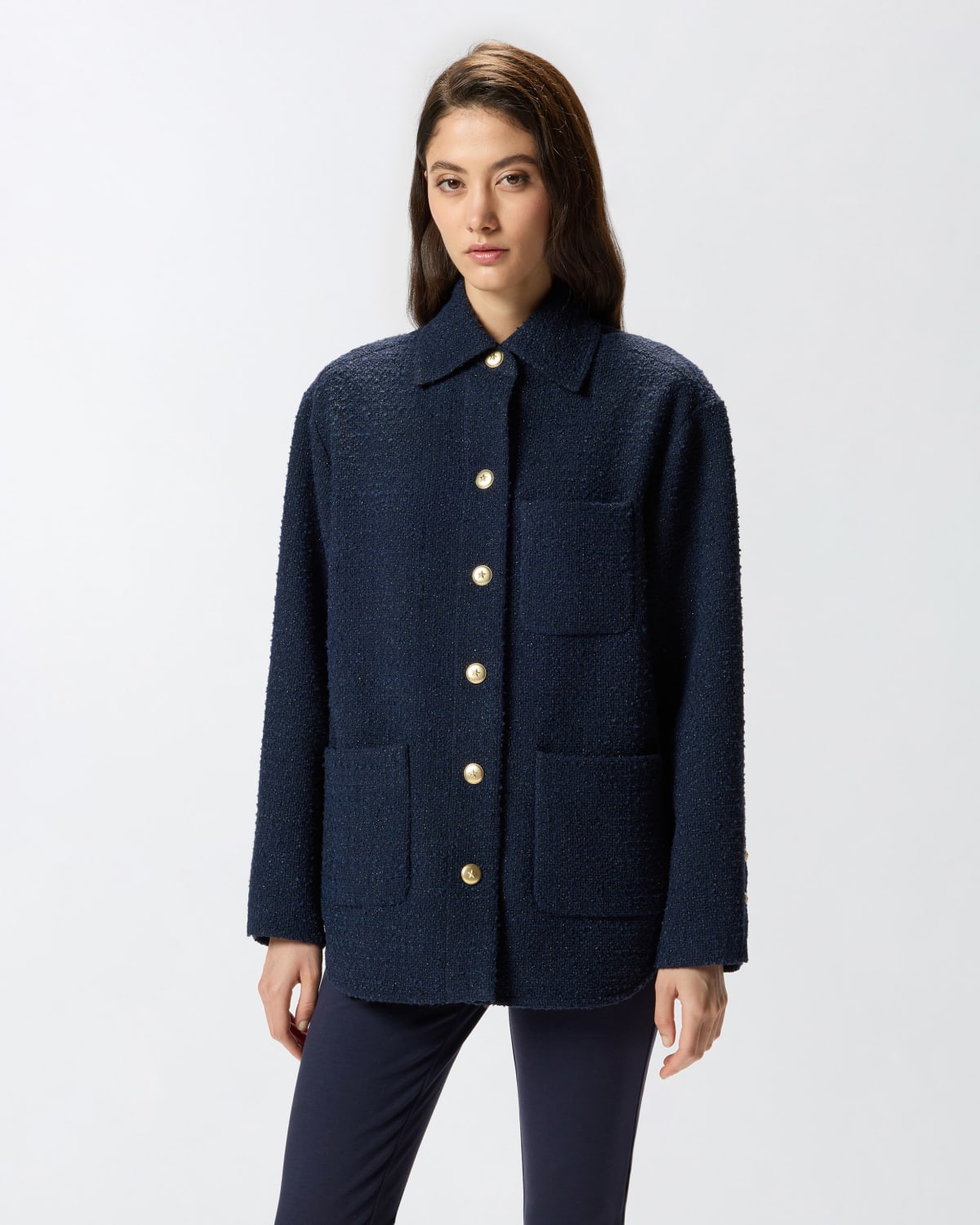 Giacca oversize in tweed