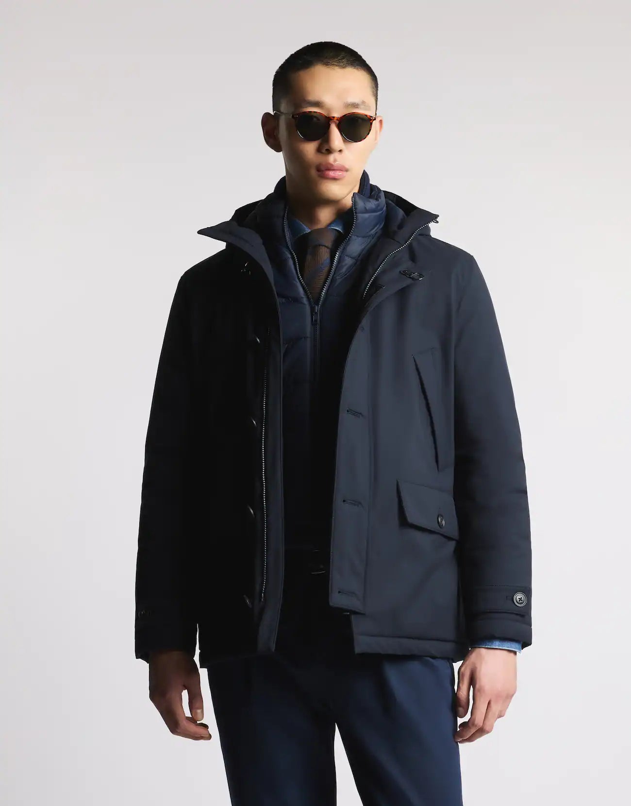 Parka Corto in Gabardine Tecnico