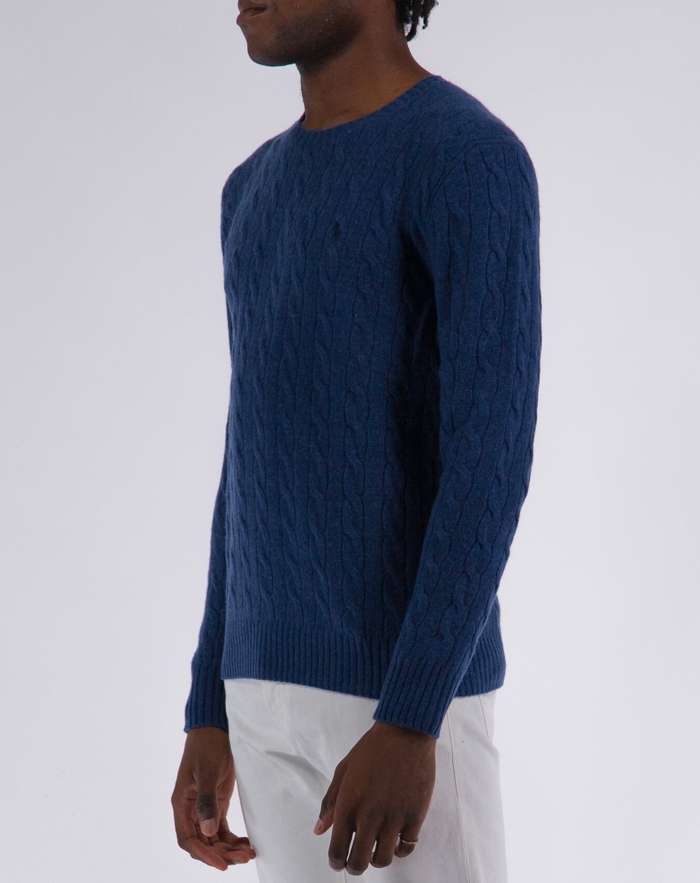 Maglia in lana e cashmere a trecce