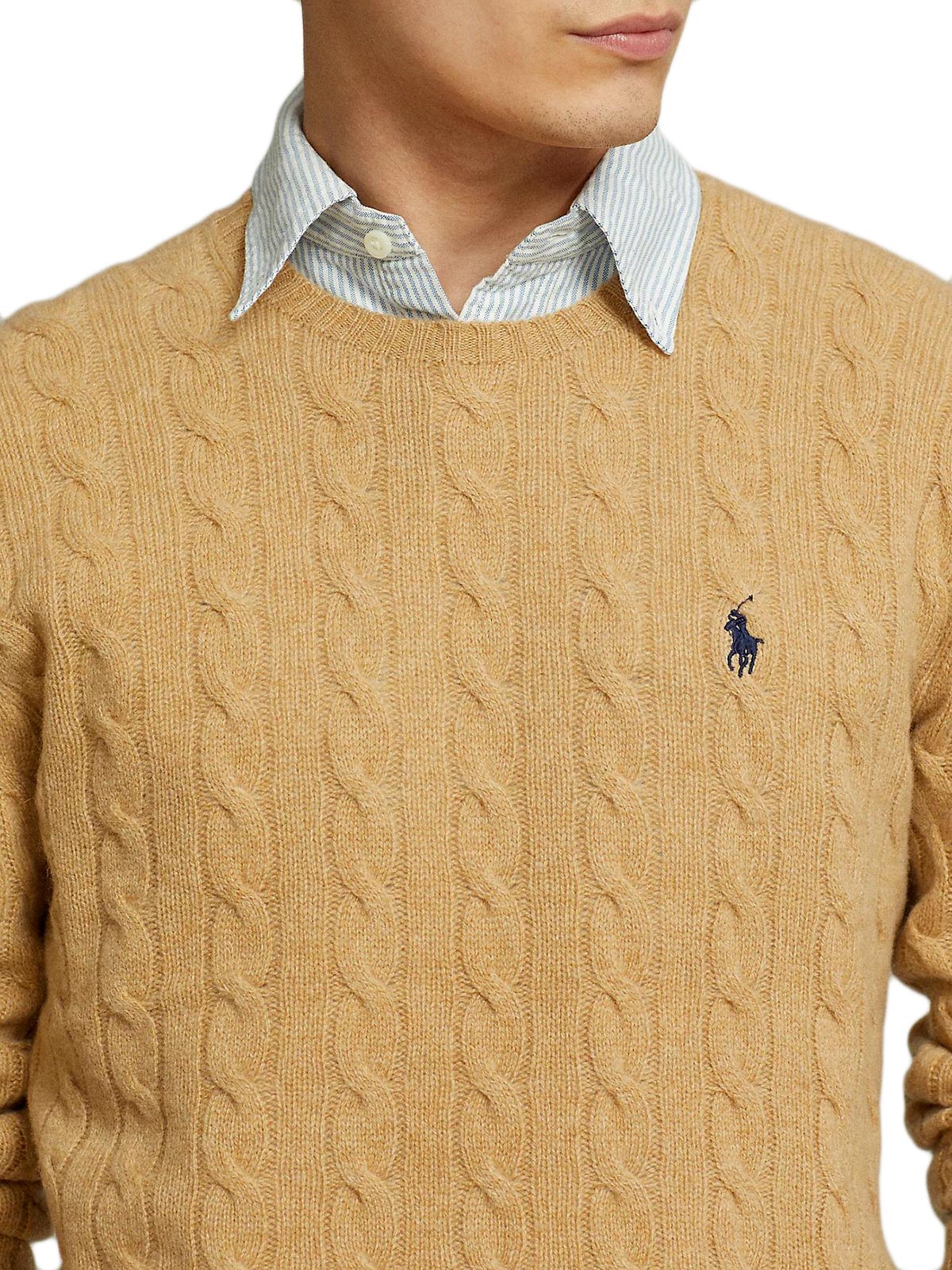 Maglia in lana e cashmere a trecce