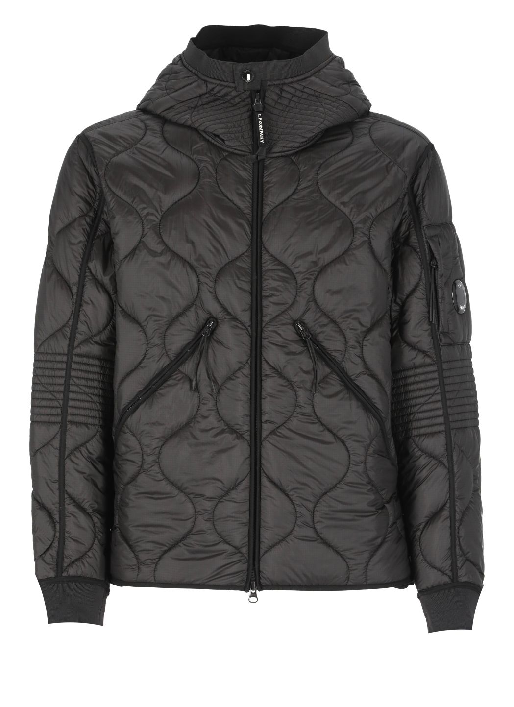 Linear Padded Hooded Jacket