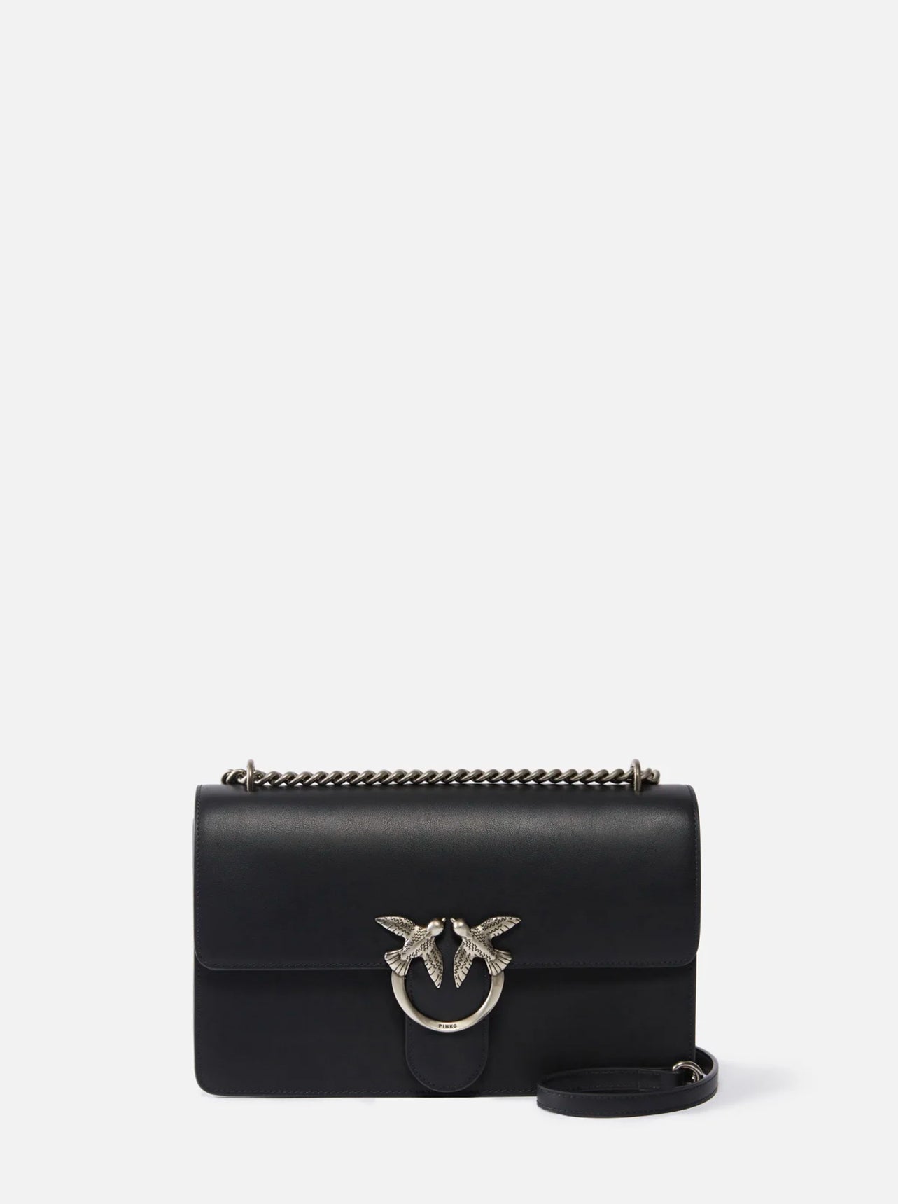 Borsa a tracolla media Love Bag in pelle liscia
