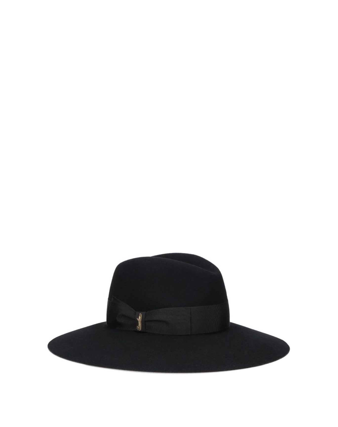 Cappello con nastro in feltro di lana