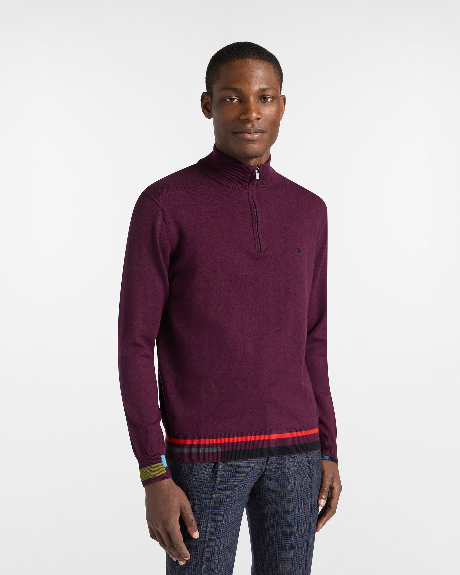 Pullover Half Zip Color Block