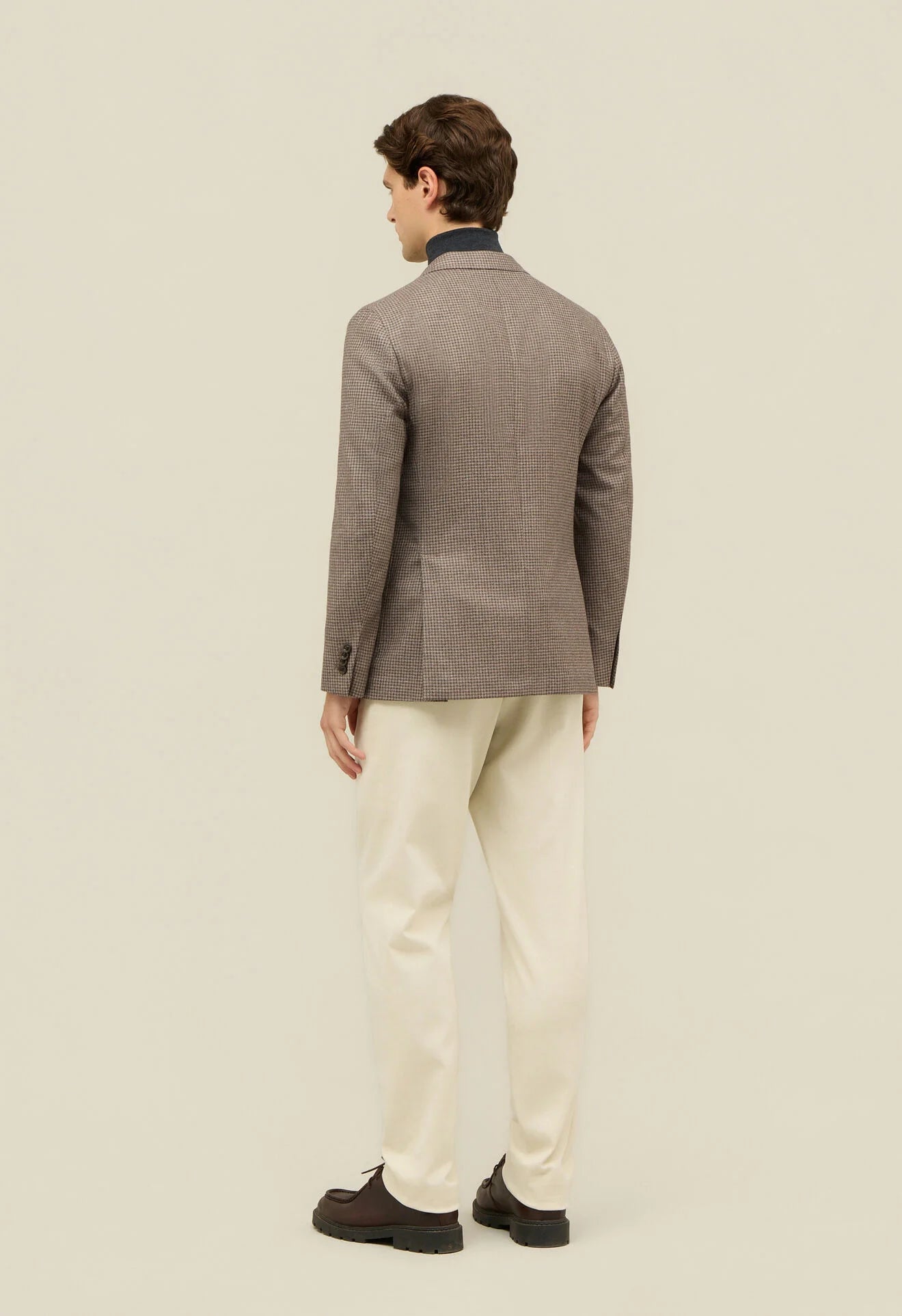 K-Jacket in misto lana e seta pied-de-poule