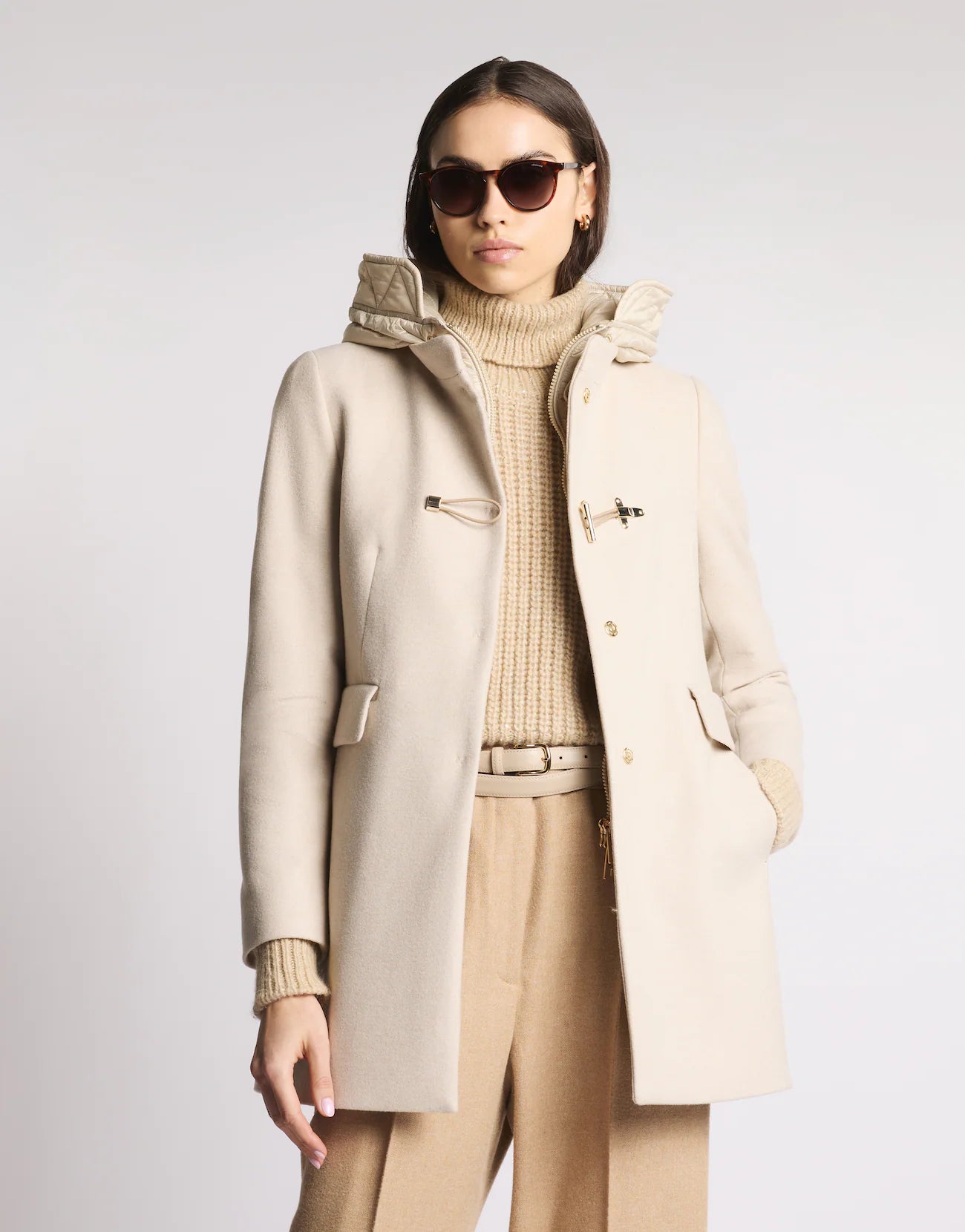 Toggle Coat in Panno di Lana Mélange