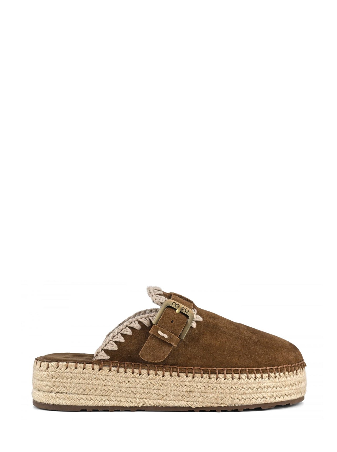 Jute clog plain suede